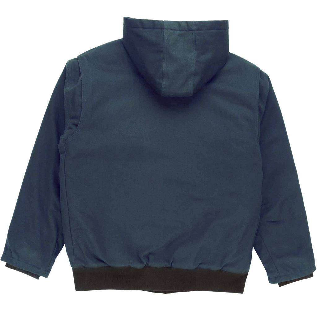 Quilted-Lined Duck Hooded Jacket