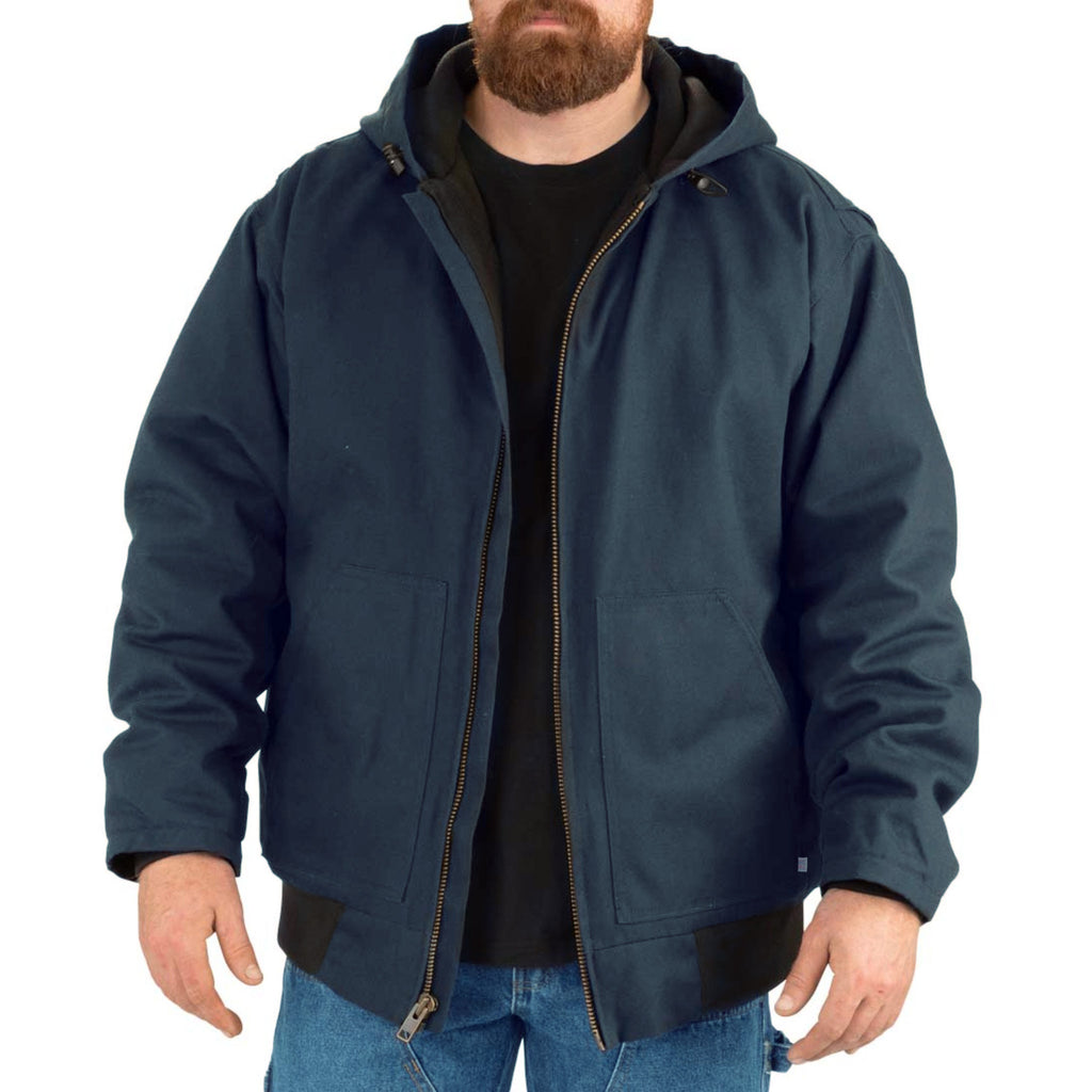 Quilted-Lined Duck Hooded Jacket