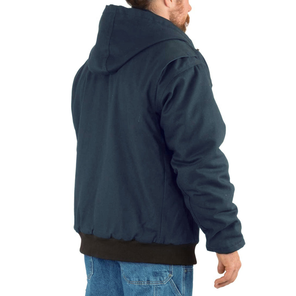 Quilted-Lined Duck Hooded Jacket
