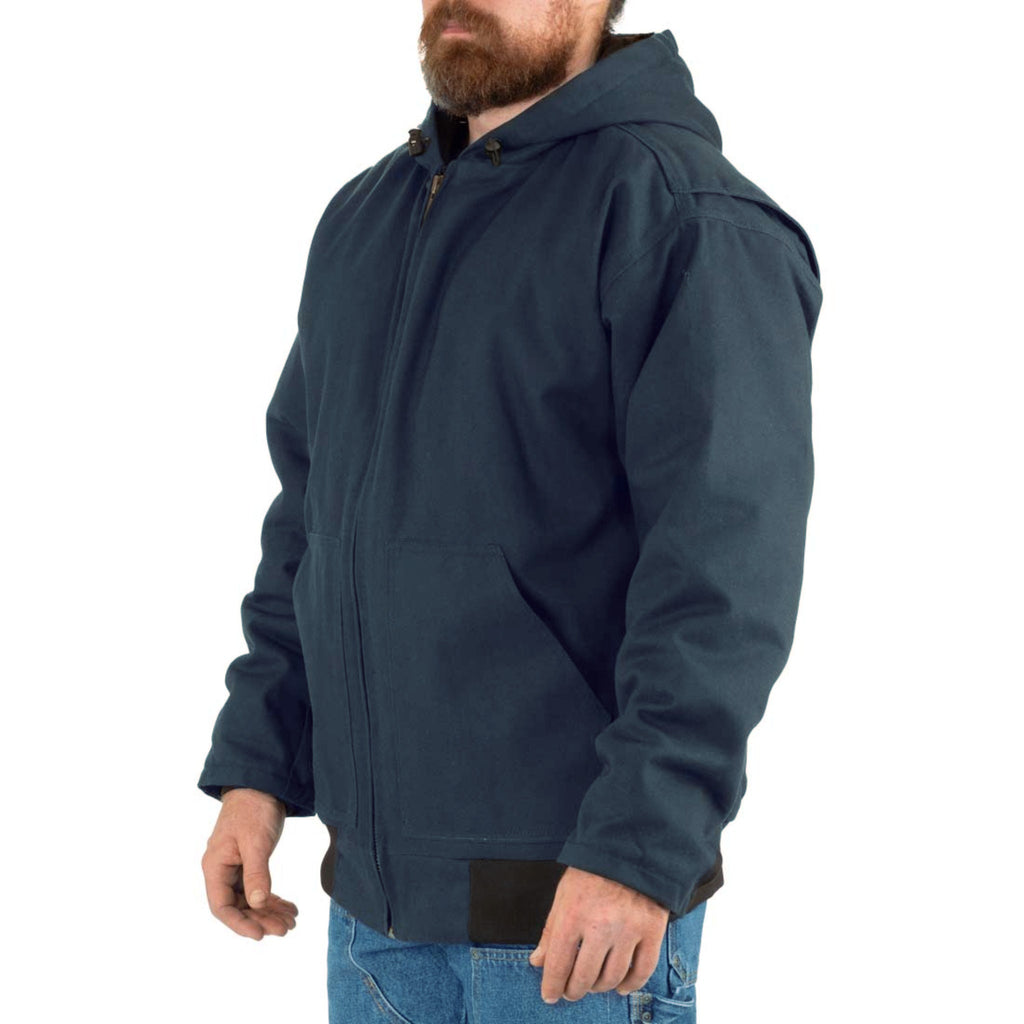 Quilted-Lined Duck Hooded Jacket