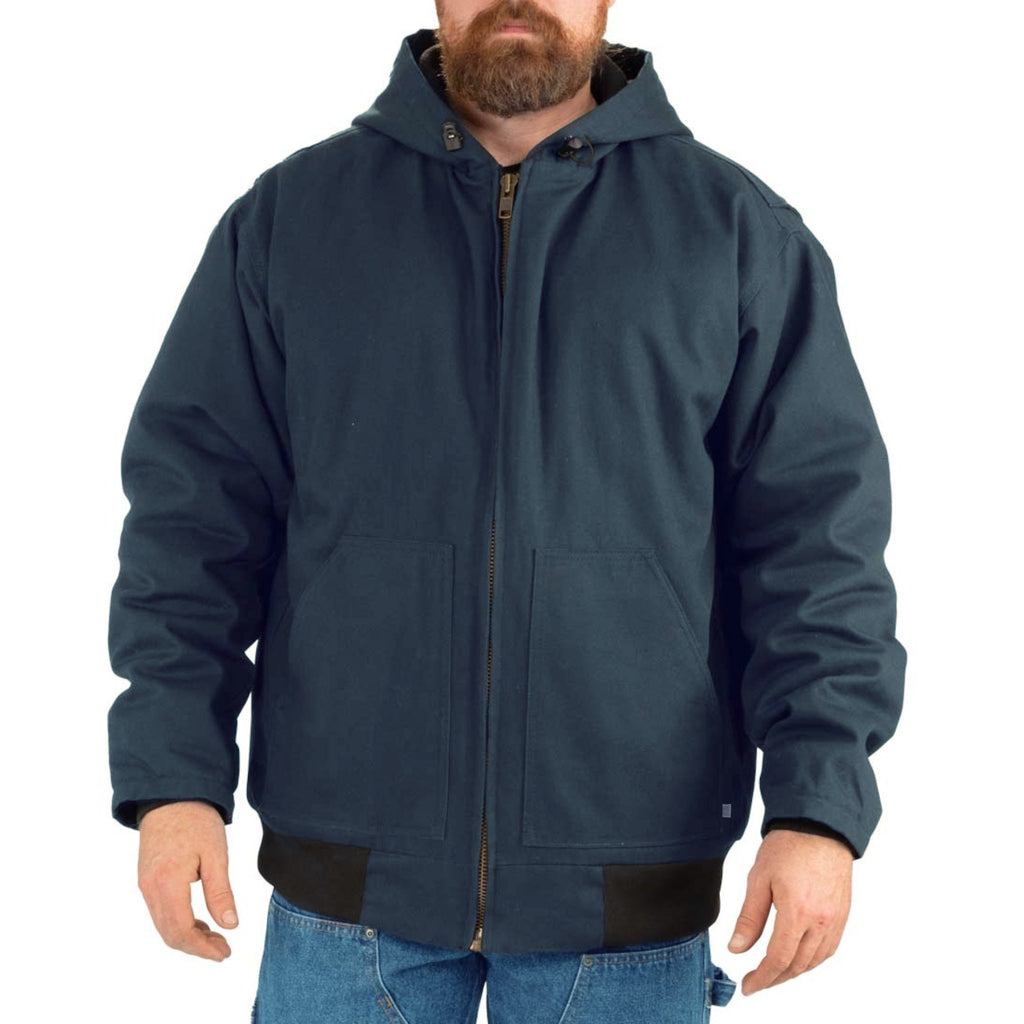 Quilted-Lined Duck Hooded Jacket