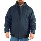 Quilted-Lined Duck Hooded Jacket