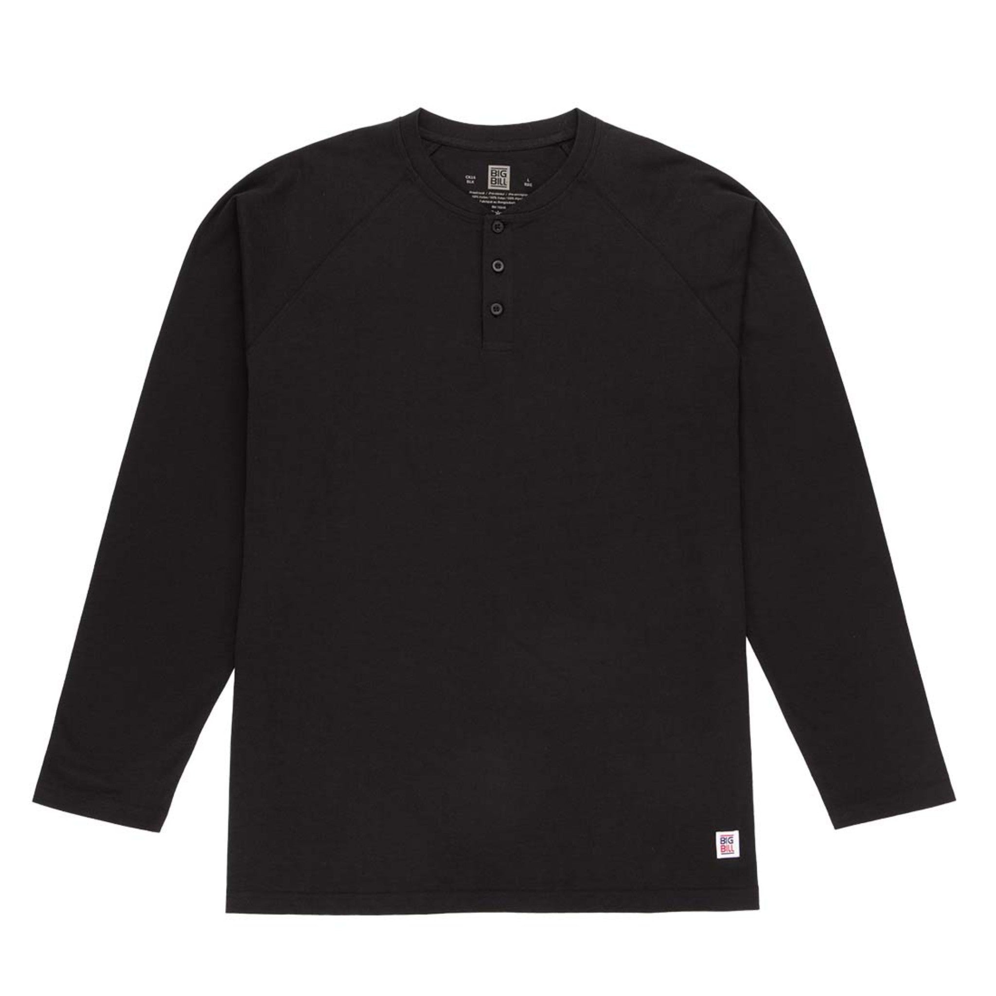 BIG BILL Heavyweight Long Sleeve Henley T-shirt – Big Bill