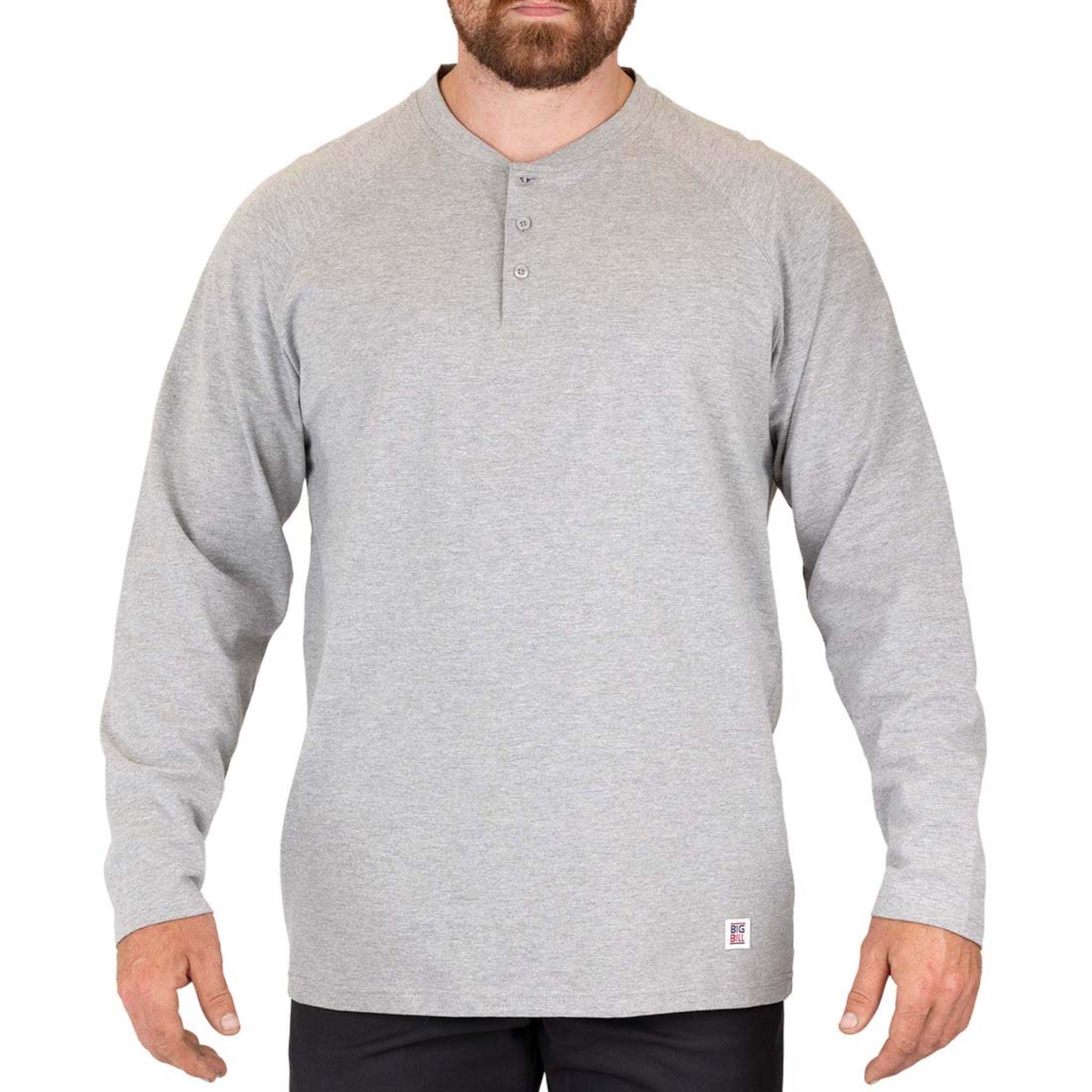 BIG BILL® Heavyweight Long Sleeve Henley T-shirt