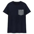 Navy T-Shirt with Colored Pocket