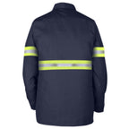Long-Sleeve Snap Front Work Shirt with Reflective Tape