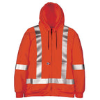 FR Zip-Front Sweatshirt with Detachable Hood and Reflective Material