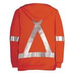 FR Zip-Front Sweatshirt with Detachable Hood and Reflective Material