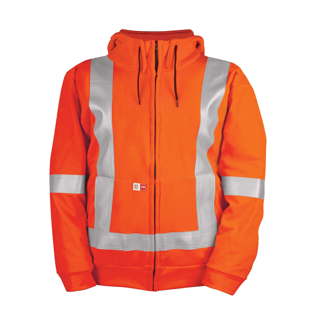 Hi-Viz Wind Resistant Zip-Front Sweatshirt with Detachable Hood