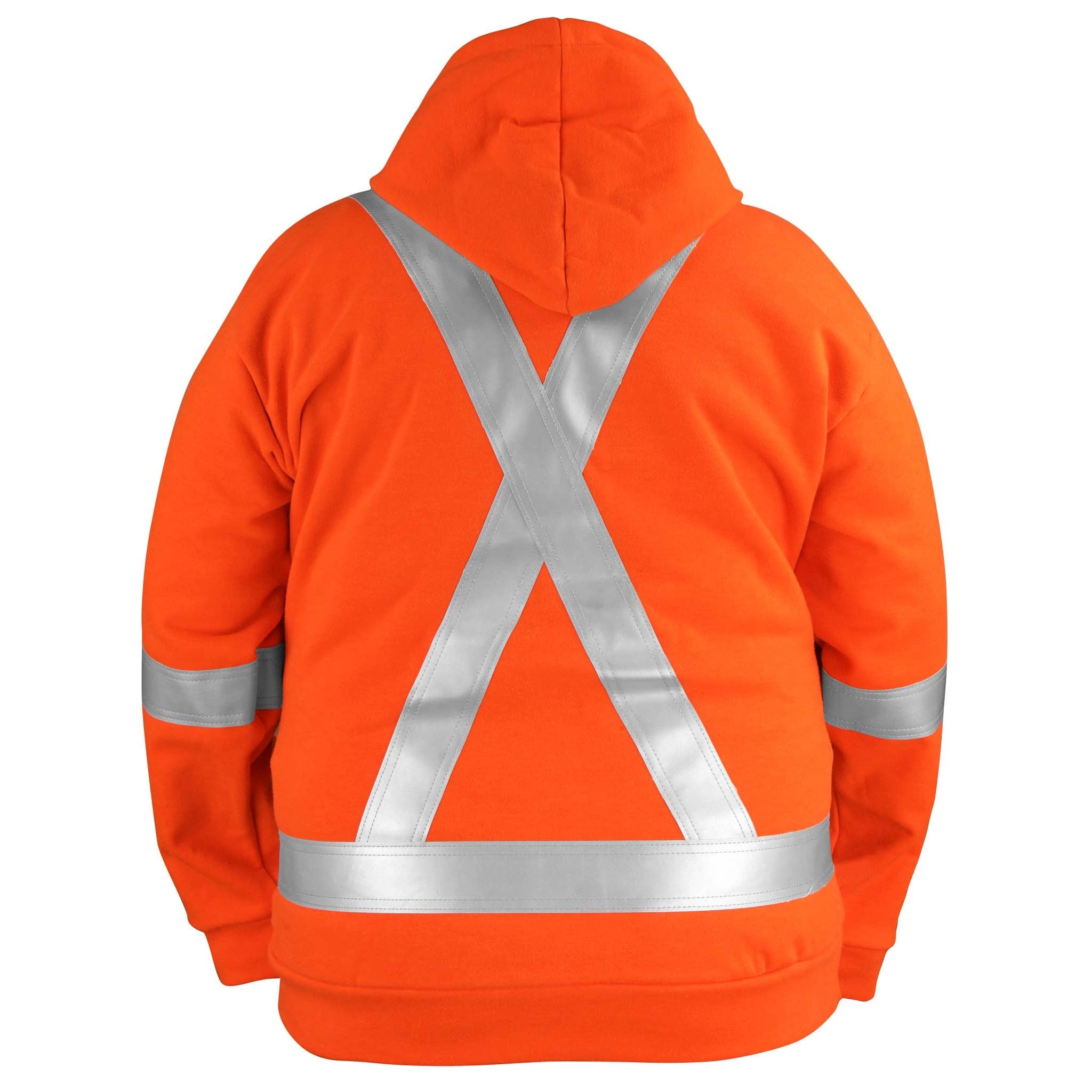 Hi-Viz Wind Resistant Zip-Front Sweatshirt with Detachable Hood