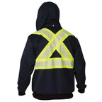 High Visibility Zip-Front Hoodie with Reflective Material