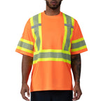 High Visibility Lightweight Grid Short Sleeve T-Shirt with 4" Reflective