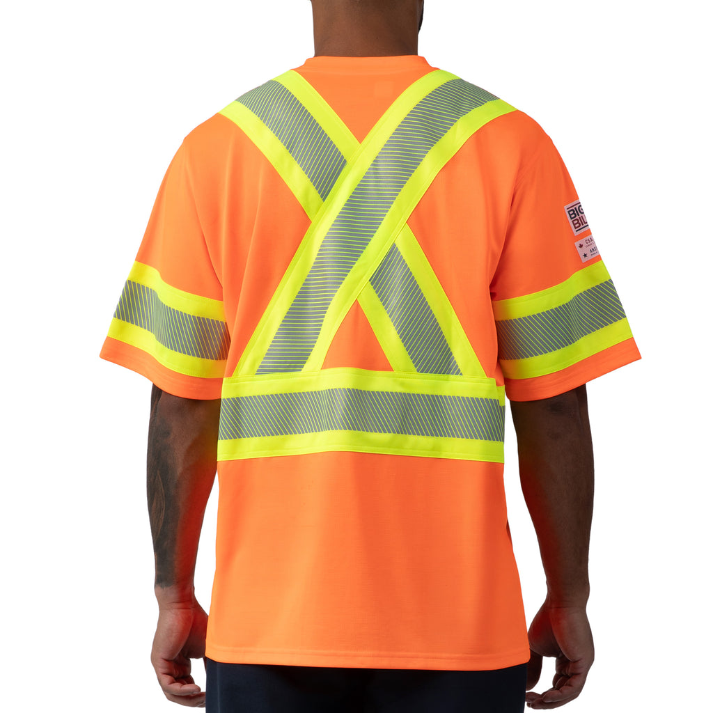 High Visibility Lightweight Grid Short Sleeve T-Shirt with 4" Reflective