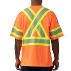 High Visibility Lightweight Grid Short Sleeve T-Shirt with 4" Reflective