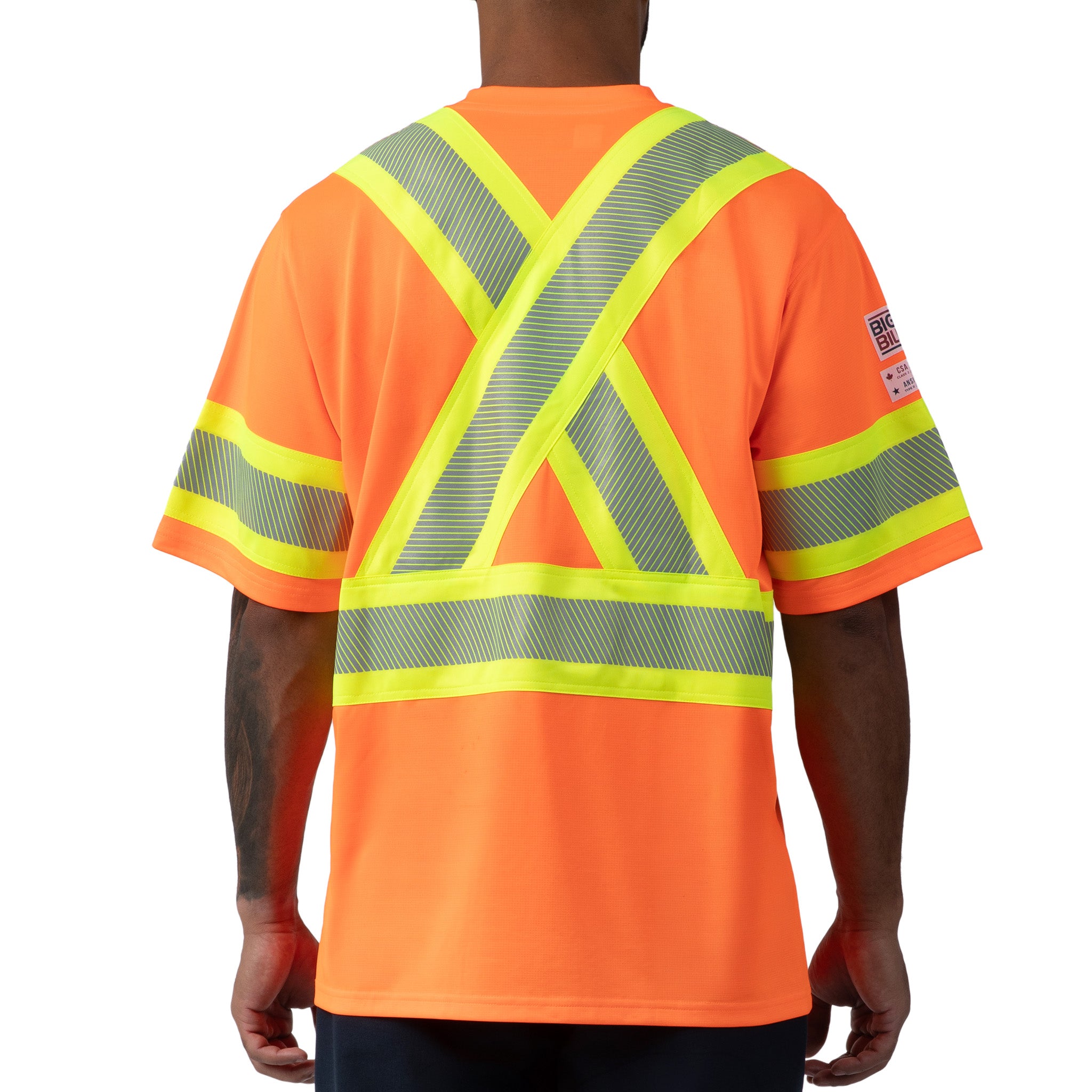High Visibility Lightweight Grid Short Sleeve T-Shirt with 4" Reflective