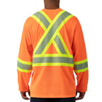 High Visibility Lightweight Grid Long Sleeve T-Shirt with 4" Reflective