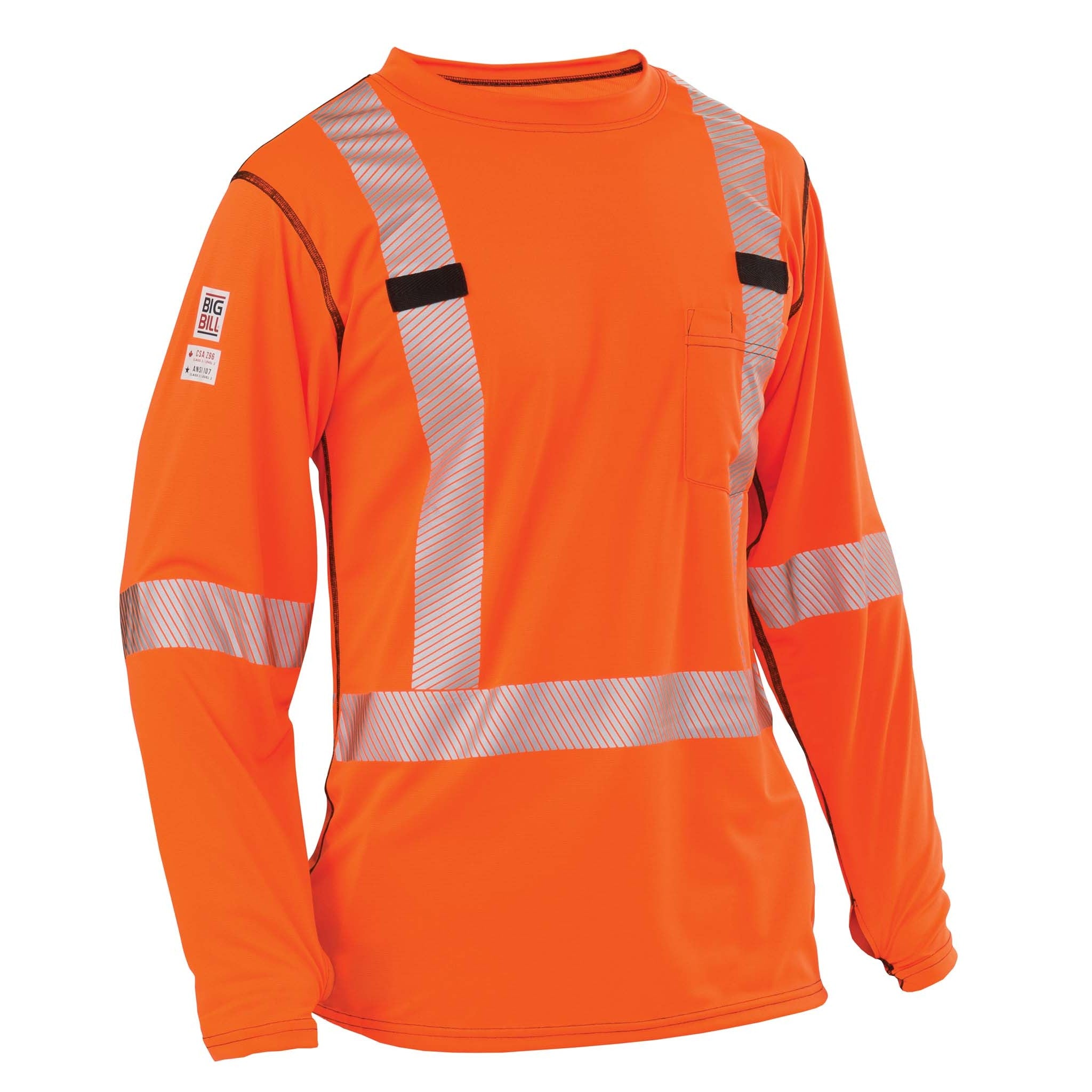 High Visibility Long-Sleeve Athletic Performance T-shirt – Big Bill