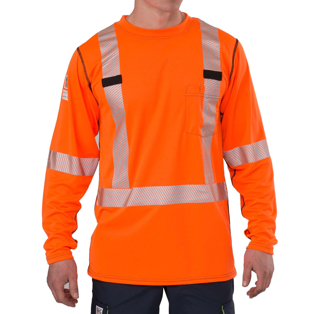 High Visibility Long-Sleeve Athletic Performance T-shirt