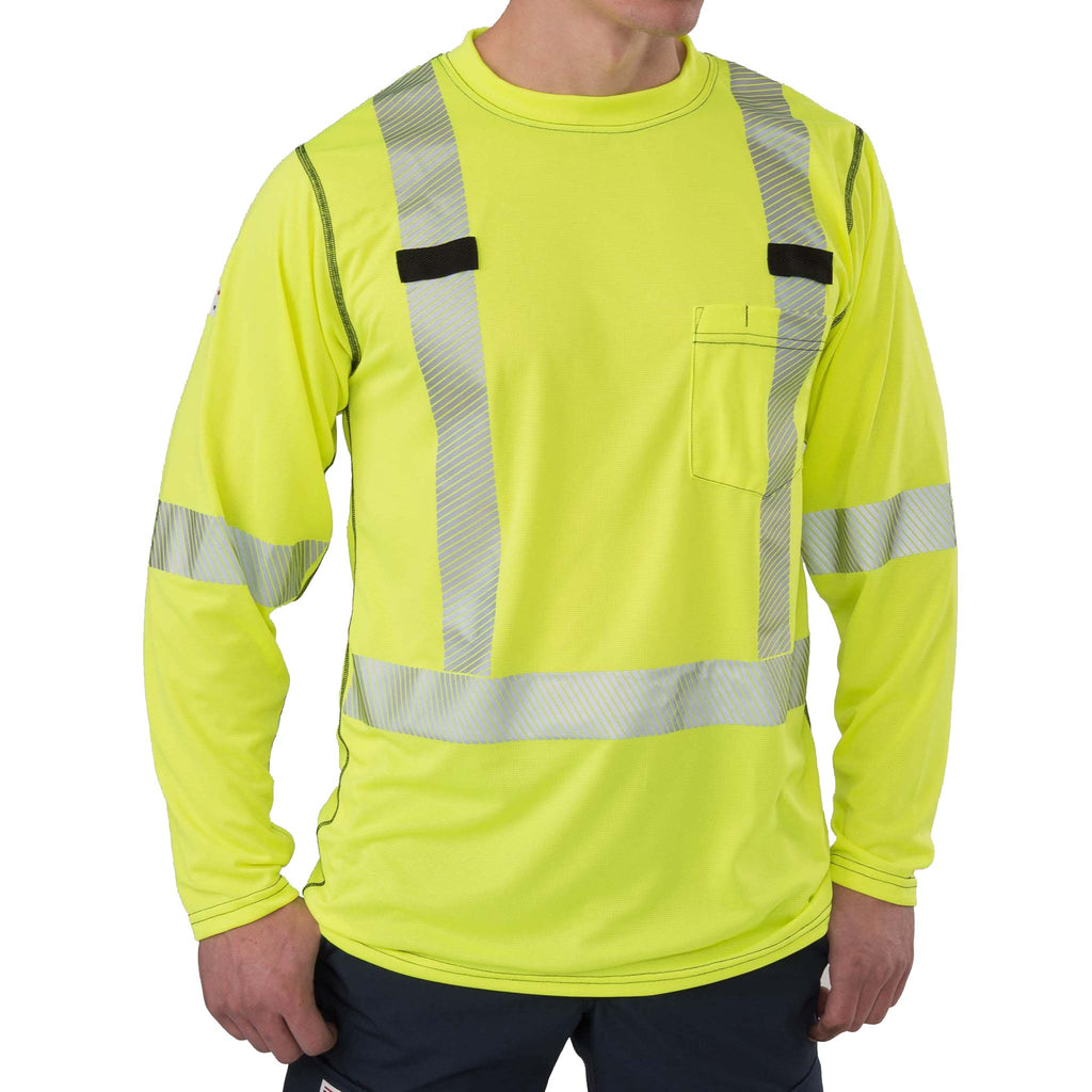 High Visibility Long-Sleeve Athletic Performance T-shirt