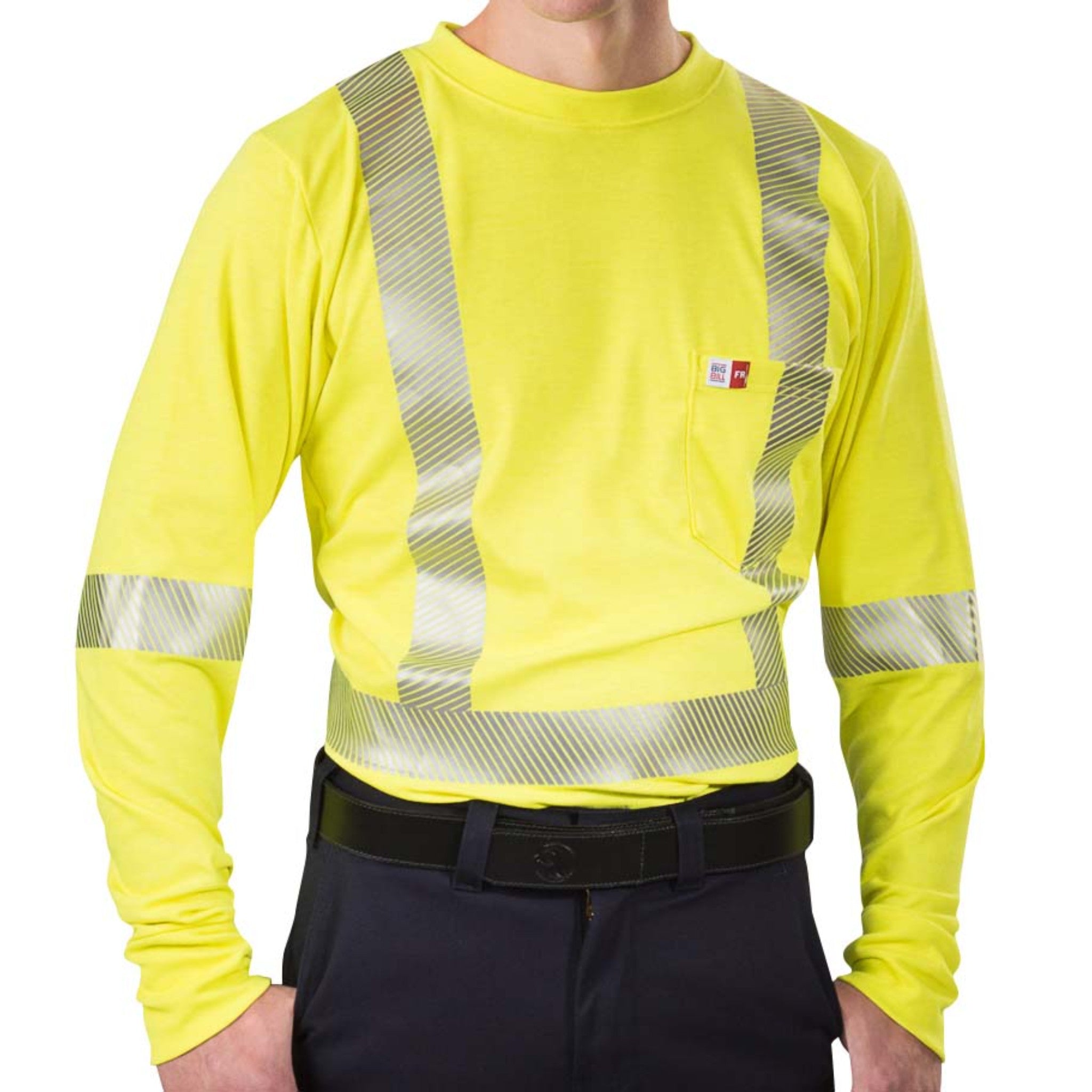 High Visibility FR Athletic Performance Long Sleeve T Shirt