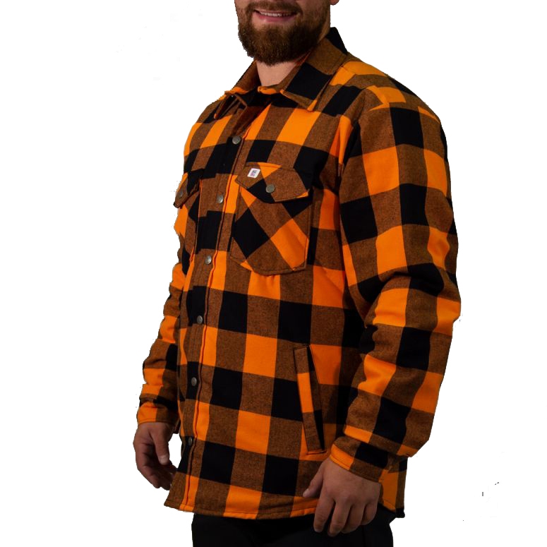 Quilt lined flannel shirt tall store